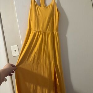 Yellow Sleeveless Athletic Dress